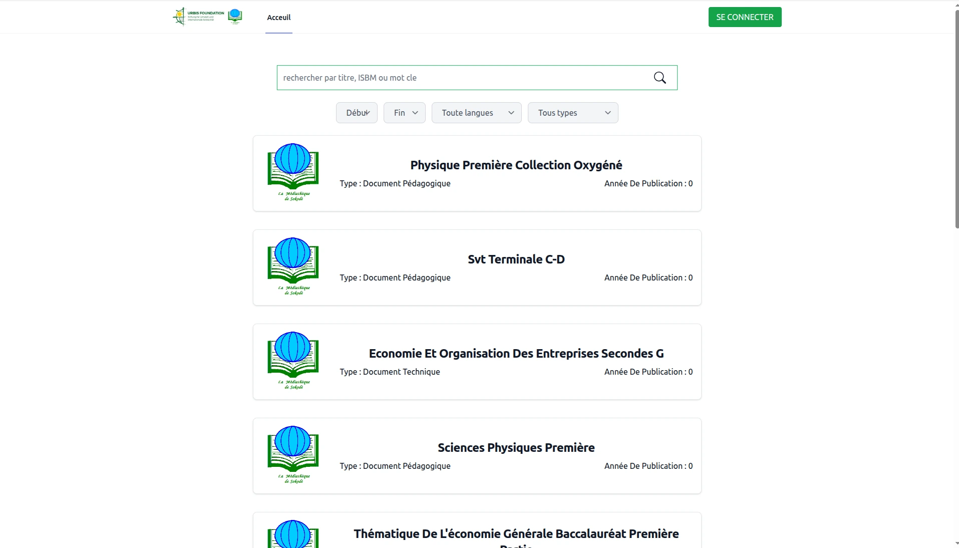 Application de gestion d'une bibliothèque