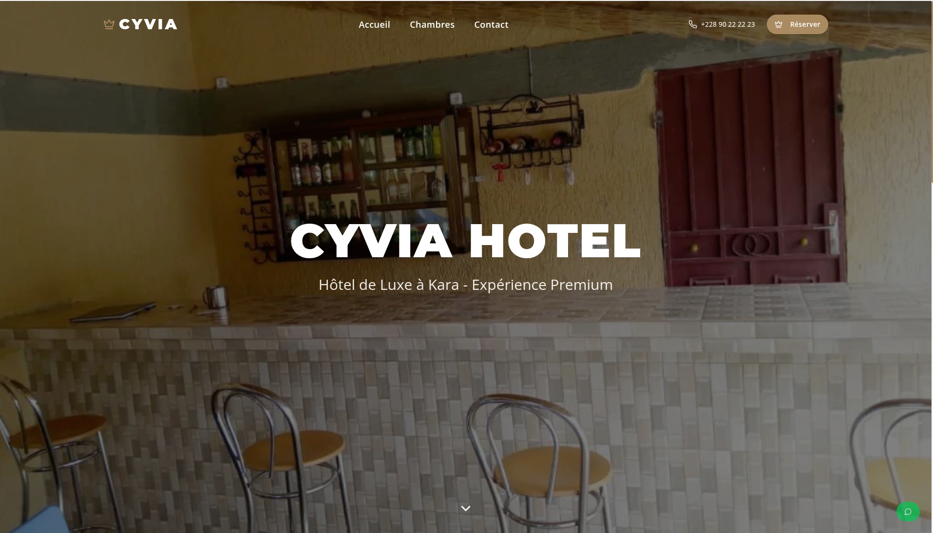 Site web de l'hôtel Cyvia (Kara)